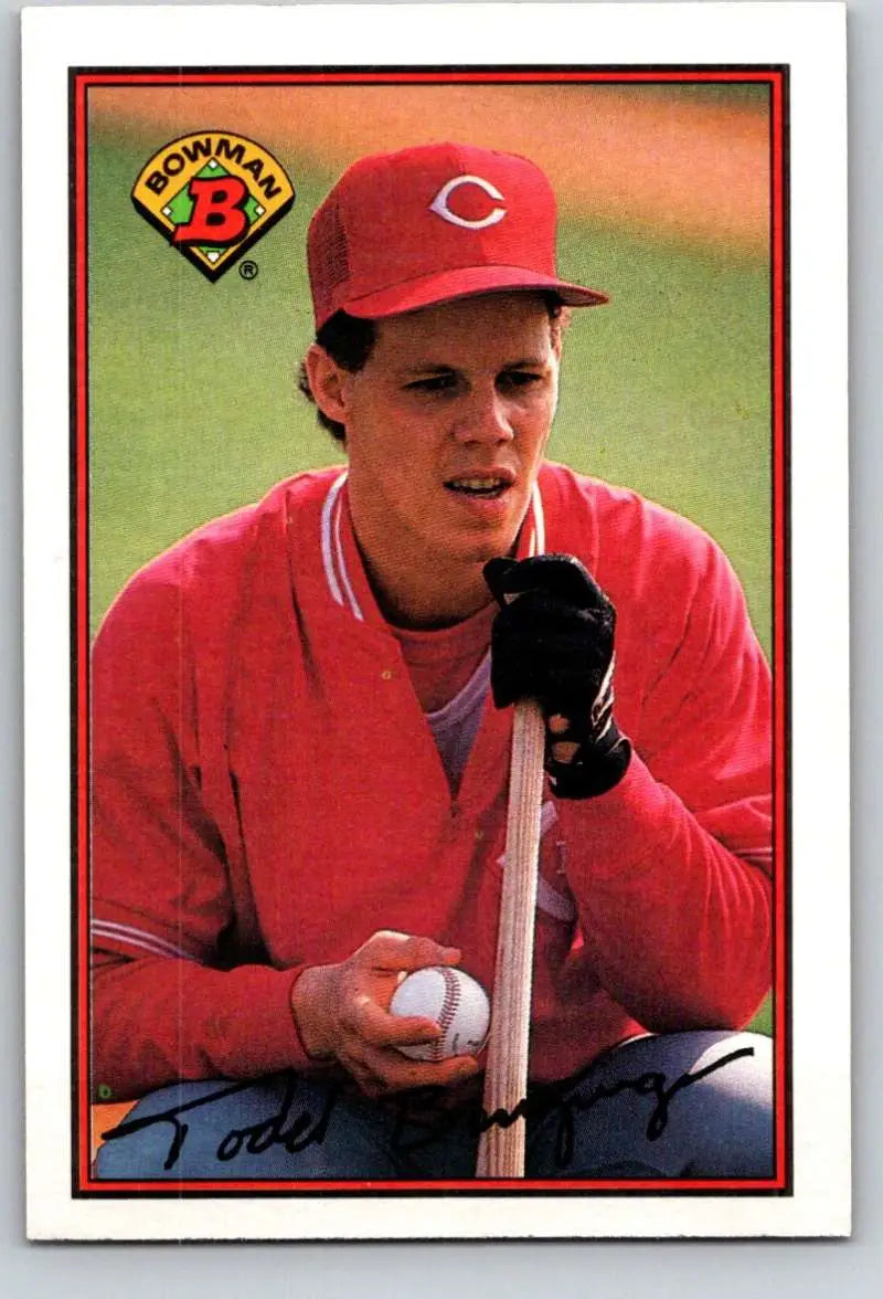 1989 Bowman #312 Todd Benzinger NM-MT Cincinnati Reds Baseball Card - Baseball Card Single