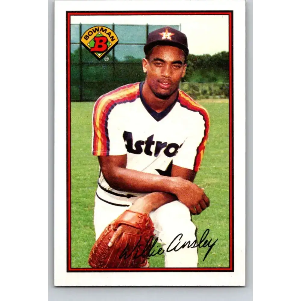 1989 Bowman #332 Willie Ansley NM-MT RC Rookie Houston Astros Baseball Card