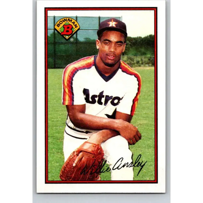 1989 Bowman #332 Willie Ansley NM-MT RC Rookie Houston Astros Baseball Card