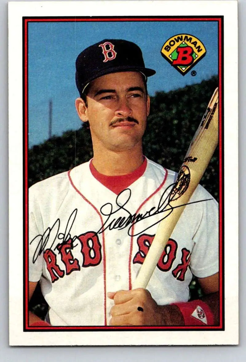 1989 Bowman #34 Mike Greenwell NM-MT Boston Red Sox Baseball Card - Baseball Card Single