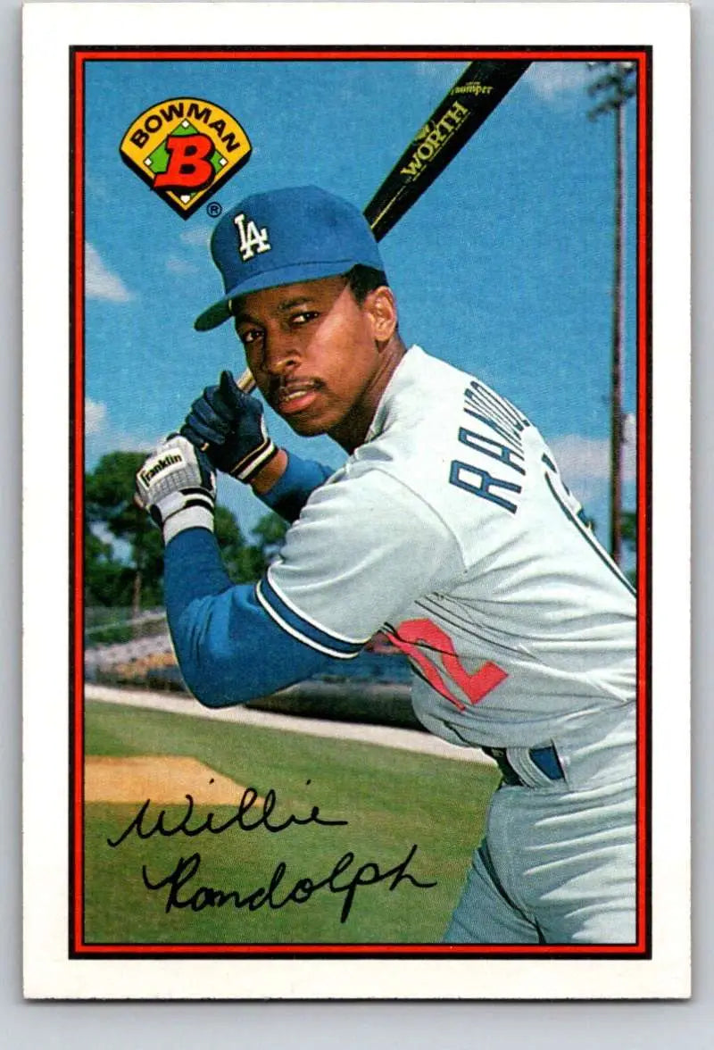 1989 Bowman #344 Willie Randolph NM-MT Los Angeles Dodgers Baseball Card - Baseball Card Single
