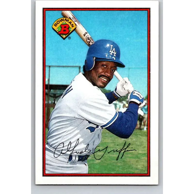 1989 Bowman #345 Alfredo Griffin NM-MT Los Angeles Dodgers Baseball Card - Baseball Card Single