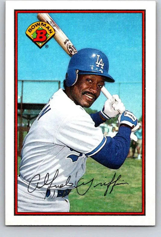 1989 Bowman #345 Alfredo Griffin NM-MT Los Angeles Dodgers Baseball Card - Baseball Card Single