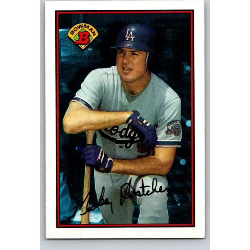 1989 Bowman #347 Mickey Hatcher NM-MT Los Angeles Dodgers Baseball Card - Baseball Card Single