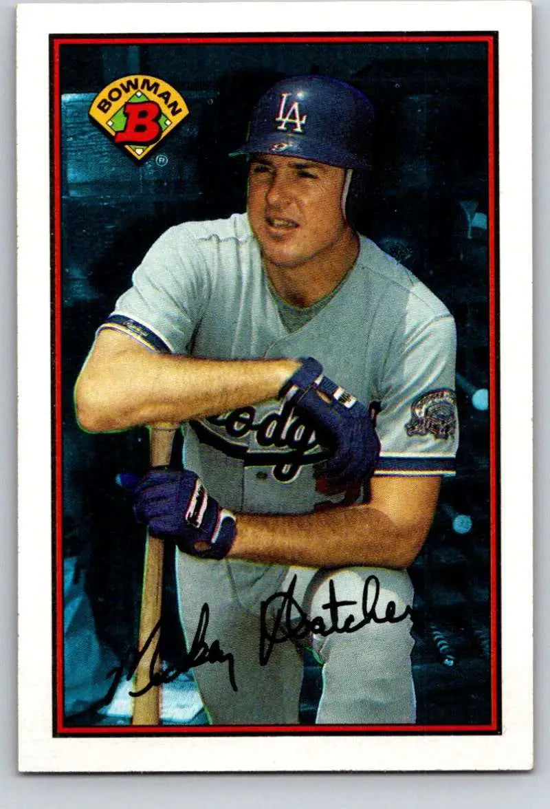1989 Bowman #347 Mickey Hatcher NM-MT Los Angeles Dodgers Baseball Card - Baseball Card Single