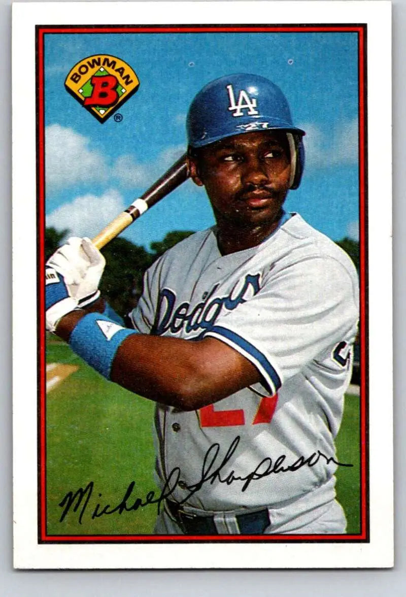 1989 Bowman #348 Mike Sharperson NM-MT Los Angeles Dodgers Baseball Card - Baseball Card Single