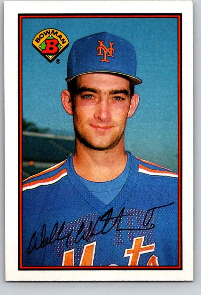 1989 Bowman #373 Wally Whitehurst NM-MT RC Rookie New York Mets Baseball Card - Baseball Card Single
