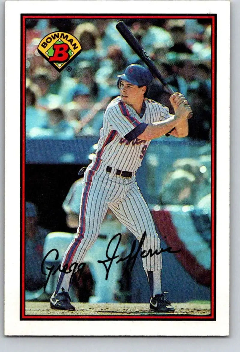 1989 Bowman #381 Gregg Jefferies NM-MT New York Mets Baseball Card - Baseball Card Single