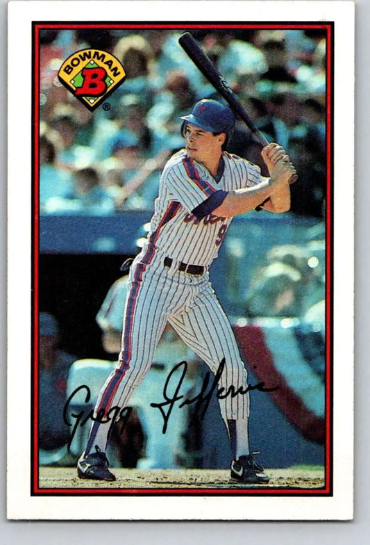 1989 Bowman #381 Gregg Jefferies NM-MT New York Mets Baseball Card - Baseball Card Single
