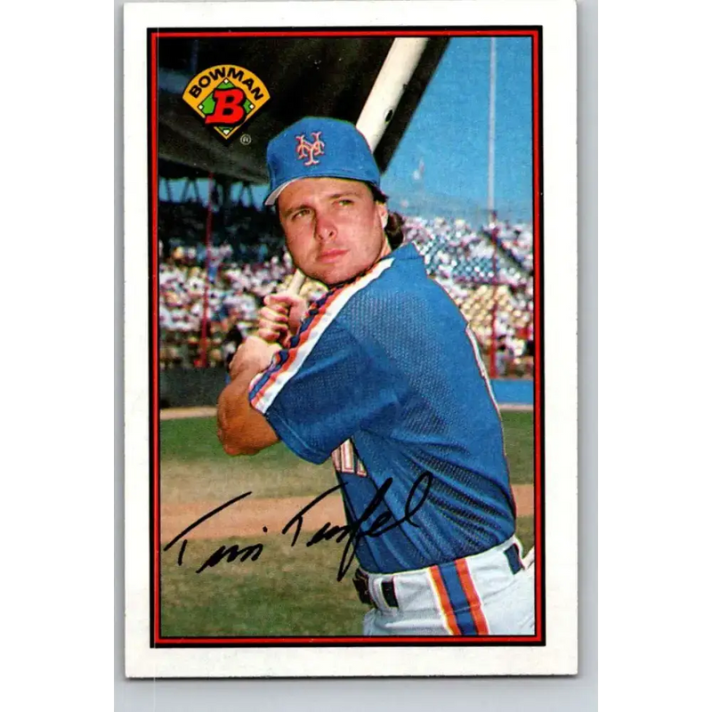 1989 Bowman #382 Tim Teufel NM-MT New York Mets Baseball Card - Baseball Card Single