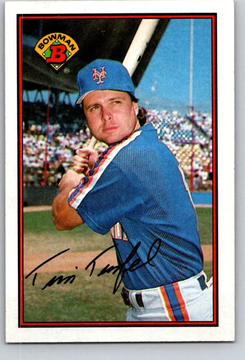 1989 Bowman #382 Tim Teufel NM-MT New York Mets Baseball Card - Baseball Card Single