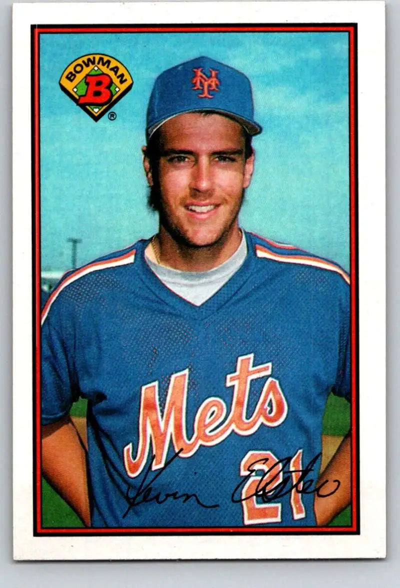 1989 Bowman #383 Kevin Elster NM-MT New York Mets Baseball Card - Baseball Card Single