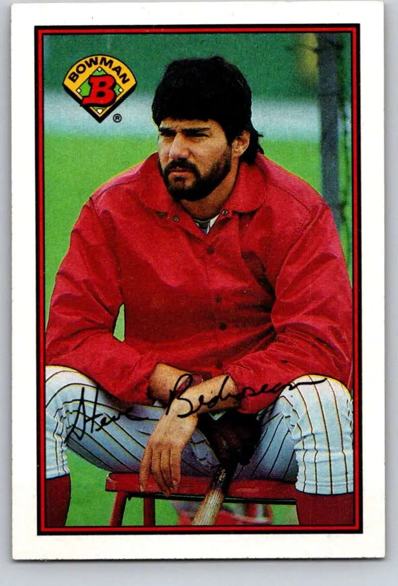 1989 Bowman #395 Steve Bedrosian NM-MT Philadelphia Phillies Baseball Card - Baseball Card Single