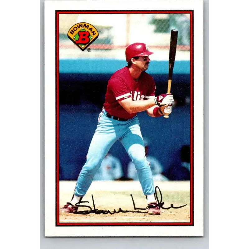 1989 Bowman #399 Steve Lake NM-MT Philadelphia Phillies Baseball Card - Baseball Card Single