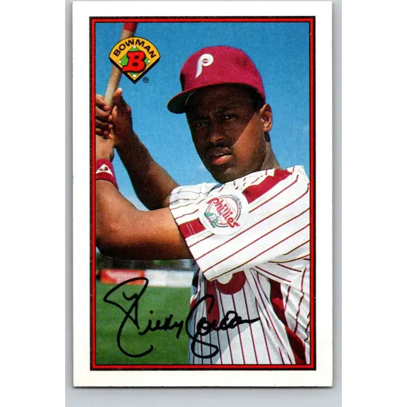 1989 Bowman #401 Ricky Jordan NM-MT RC Rookie Philadelphia Phillies Baseball Card - Baseball Card Single