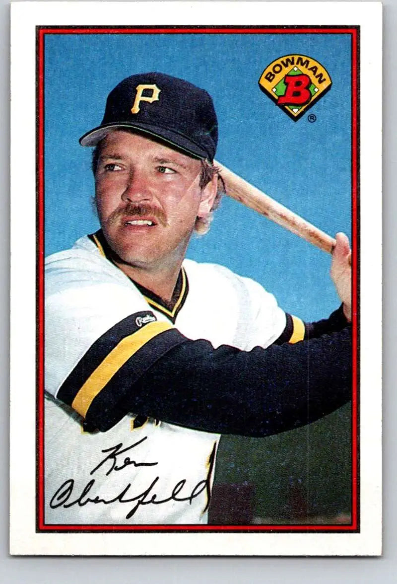 1989 Bowman #418 Ken Oberkfell NM-MT Pittsburgh Pirates Baseball Card - Baseball Card Single