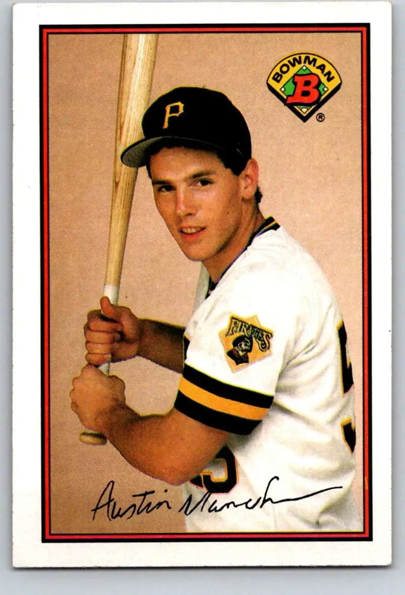 1989 Bowman #420 Austin Manahan NM-MT RC Rookie Pittsburgh Pirates Baseball Card - Baseball Card Single