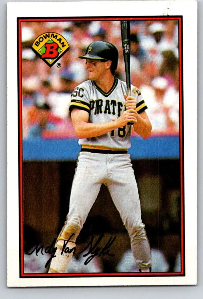 1989 Bowman #424 Andy Van Slyke NM-MT Pittsburgh Pirates Baseball Card - Baseball Card Single