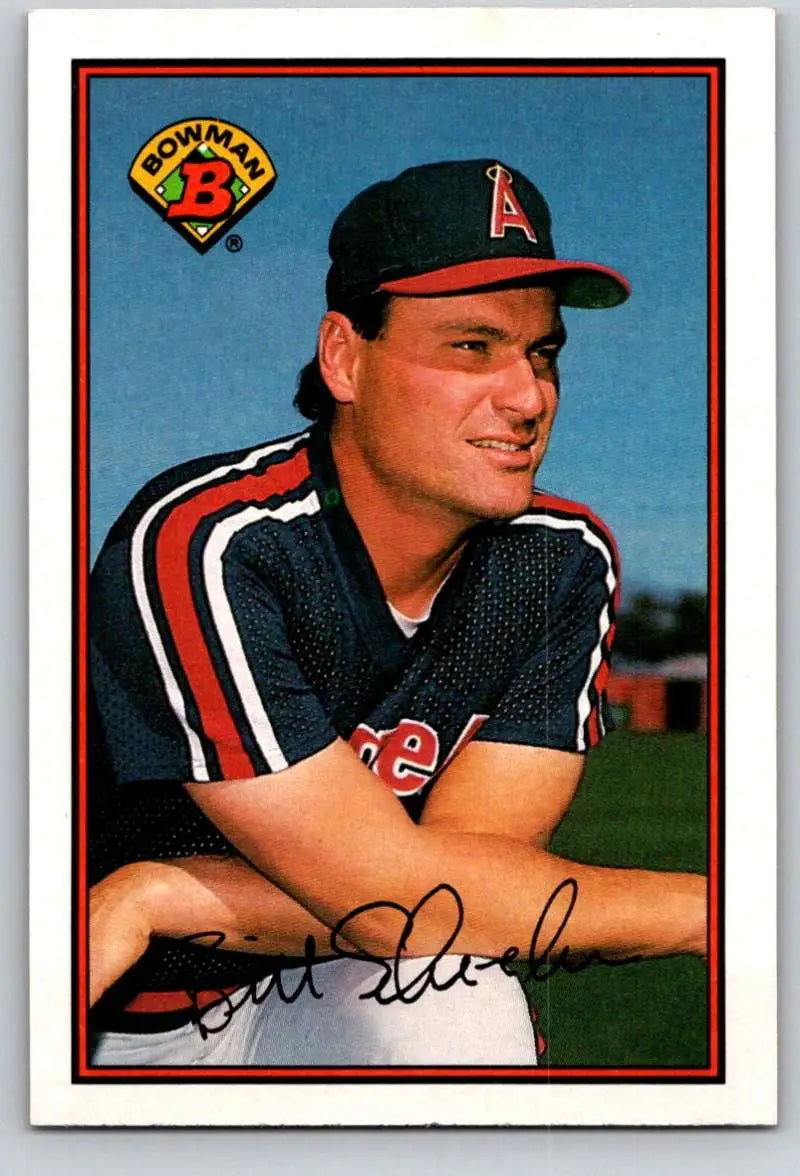 1989 Bowman #44 Bill Schroeder NM-MT California Angels Baseball Card - Baseball Card Single