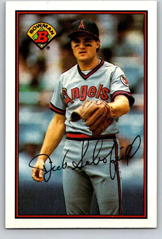1989 Bowman #46 Dick Schofield NM-MT California Angels Baseball Card - Baseball Card Single