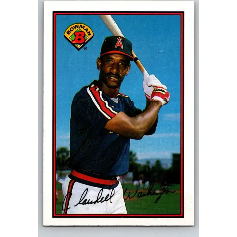 1989 Bowman #52 Claudell Washington NM-MT California Angels Baseball Card - Baseball Card Single