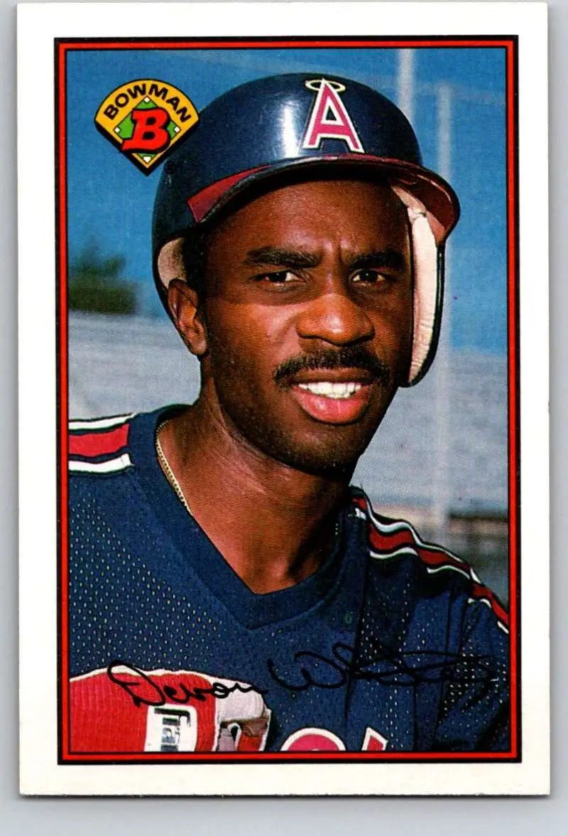 1989 Bowman #54 Devon White NM-MT California Angels Baseball Card - Baseball Card Single