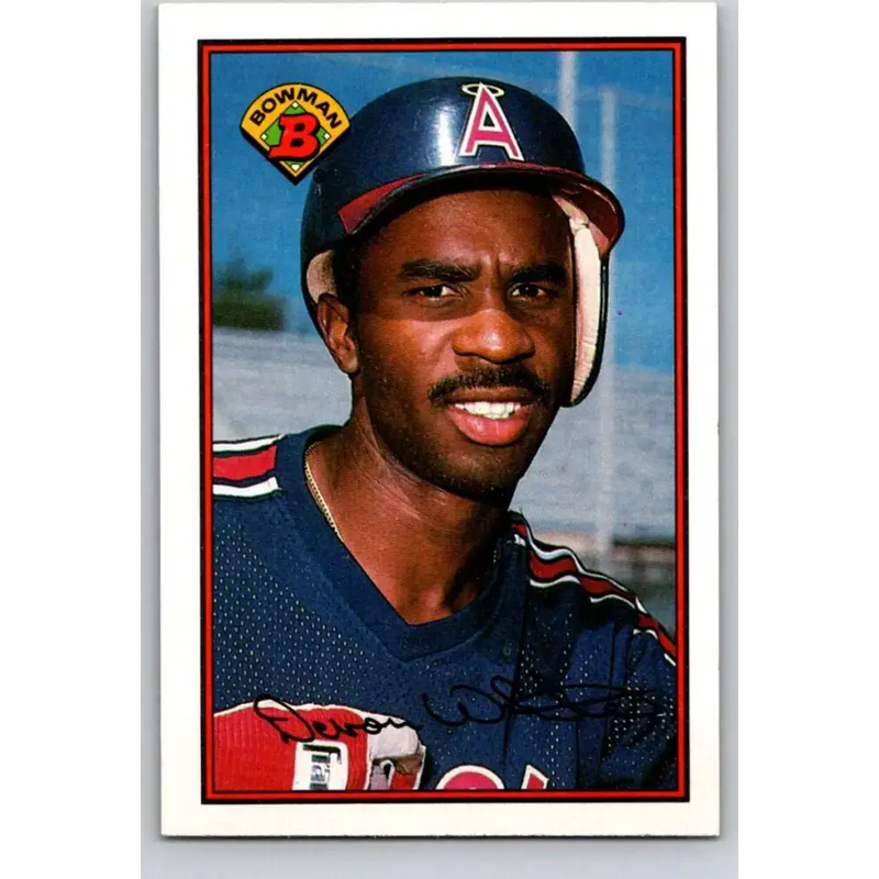 1989 Bowman #54 Devon White NM-MT California Angels Baseball Card - Baseball Card Single