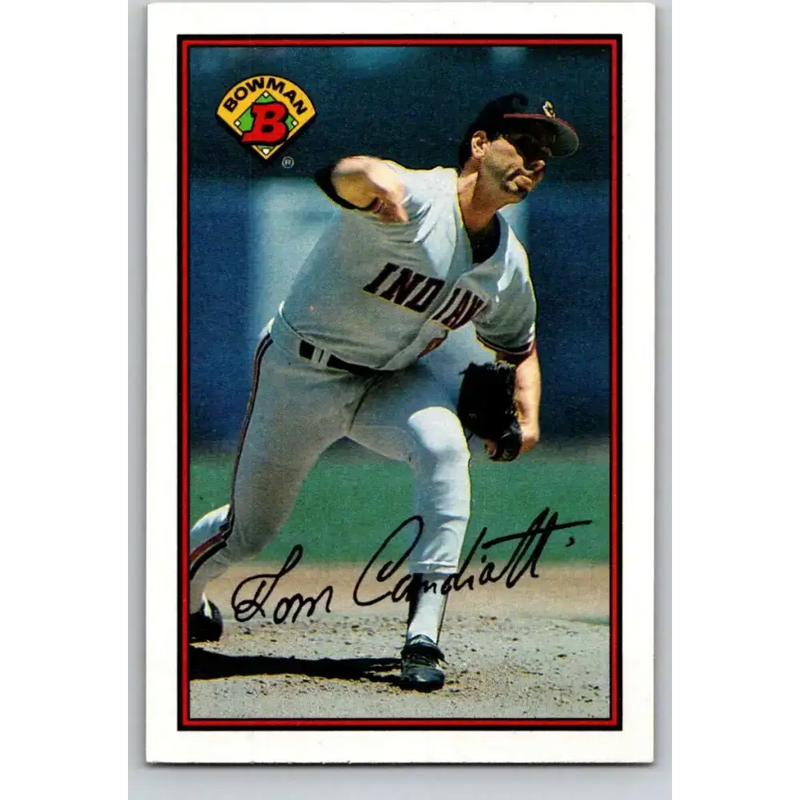 1989 Bowman #80 Tom Candiotti NM-MT Cleveland Indians Baseball Card - Baseball Card Single