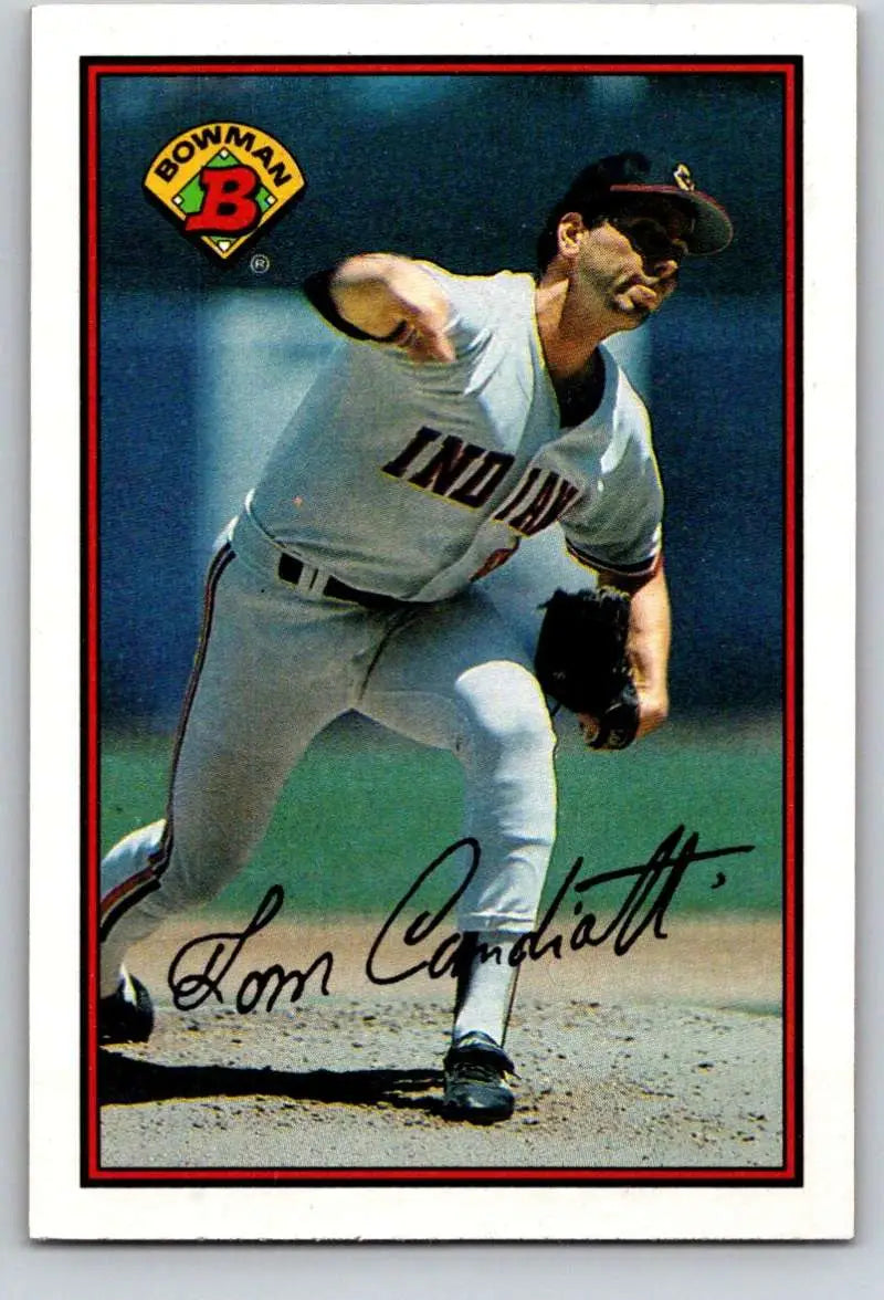 1989 Bowman #80 Tom Candiotti NM-MT Cleveland Indians Baseball Card - Baseball Card Single