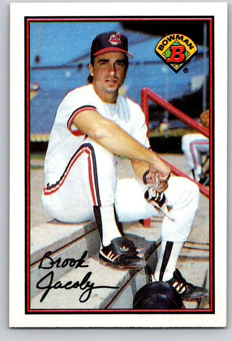 1989 Bowman #86 Brook Jacoby NM-MT Cleveland Indians Baseball Card - Baseball Card Single