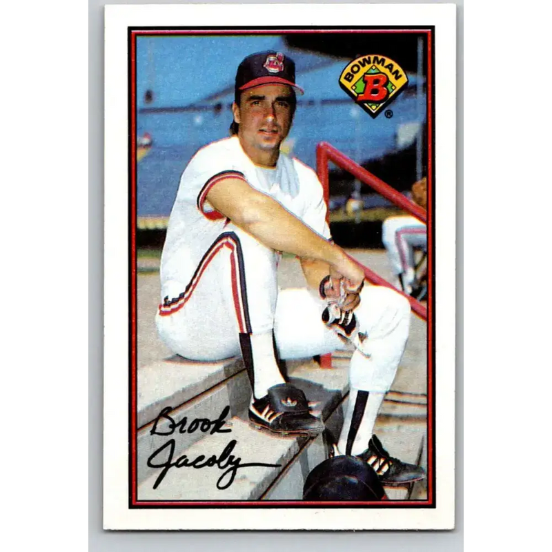1989 Bowman #86 Brook Jacoby NM-MT Cleveland Indians Baseball Card - Baseball Card Single