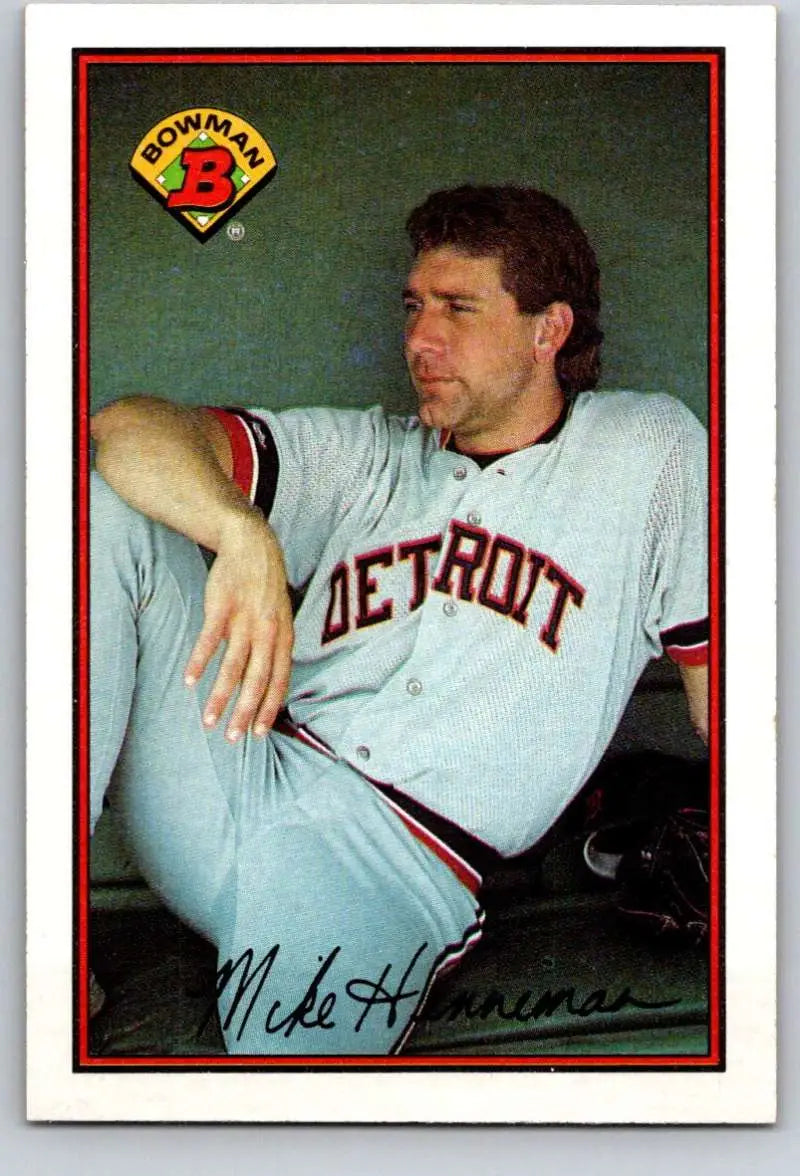 1989 Bowman #98 Mike Henneman NM-MT Detroit Tigers Baseball Card - Baseball Card Single