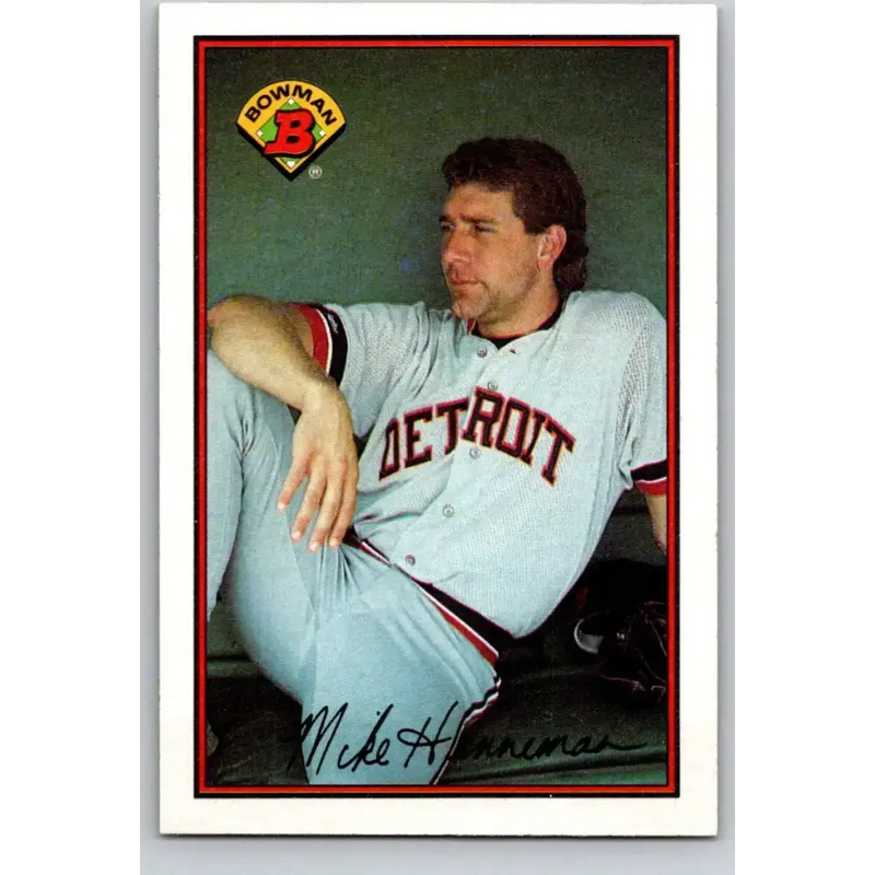 1989 Bowman #98 Mike Henneman NM-MT Detroit Tigers Baseball Card - Baseball Card Single