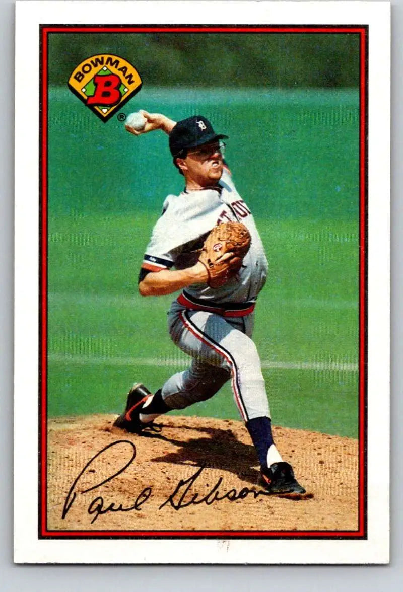 1989 Bowman #99 Paul Gibson NM-MT Detroit Tigers Baseball Card - Baseball Card Single