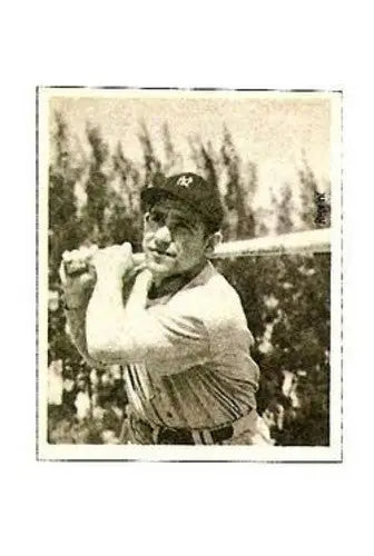 Vintage baseball card reprint inserts of Yogi Berra with original gloss from 1989 Bowman