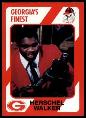 1989 Collegiate Collection Georgia Bulldogs Herschel Walker 9 Dallas Cowboys