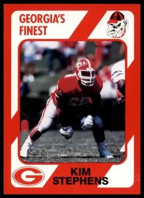 1989 Collegiate Collection Georgia Bulldogs Kim Stephens 68 Kansas City Chiefs - Football Card Single