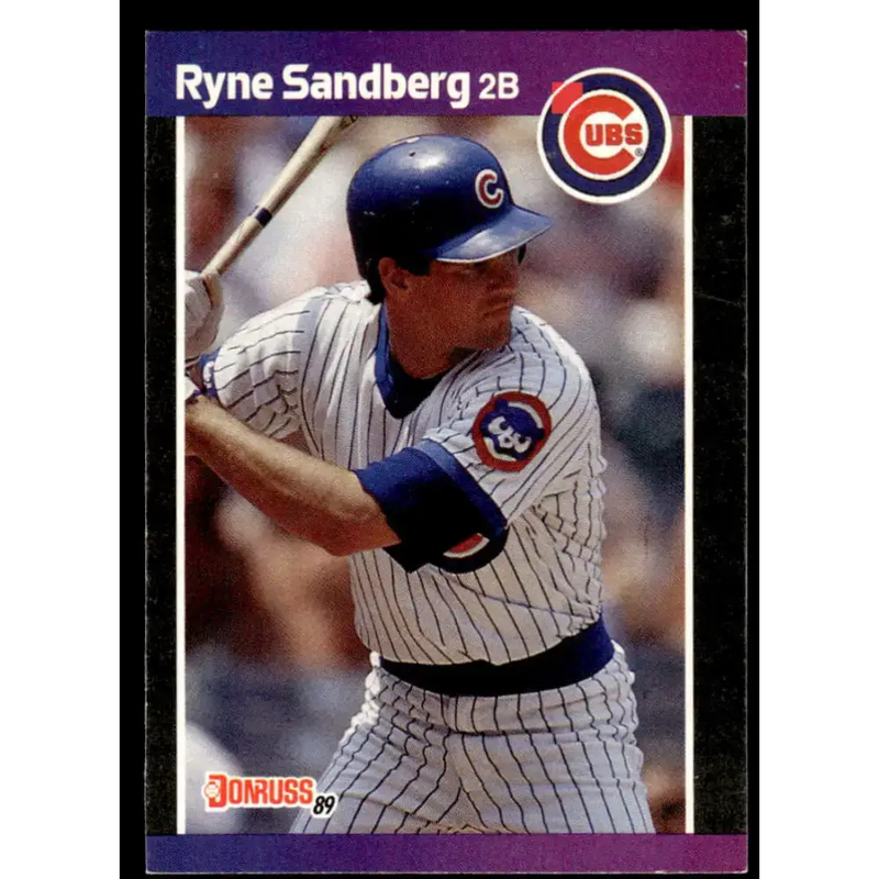 1989 Donruss #105 Ryne Sandberg EX Chicago Cubs Baseball Card - Baseball Card Single