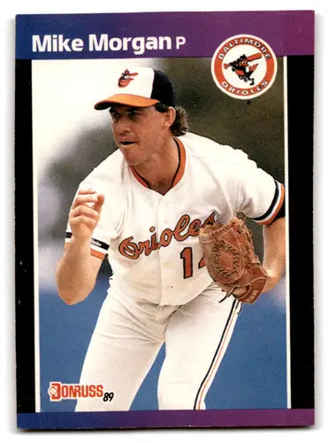 1989 Donruss Mike Morgan original gloss baseball card mint Orioles ID 72484