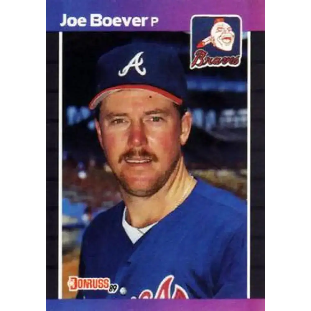 1989 Donruss #168 Joe Boever NM-MT Atlanta Braves Baseball Card - Baseball Card Single