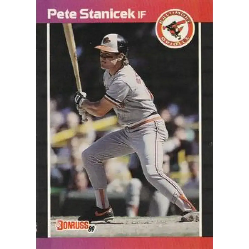 1989 Donruss #169 Pete Stanicek NM-MT Baltimore Orioles Baseball Card - Baseball Card Single