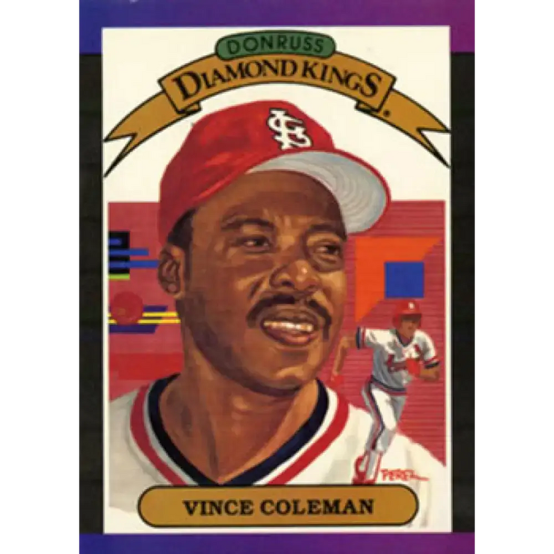 1989 Donruss #19 Vince Coleman DK DP NM-MT St. Louis Cardinals Baseball Card - Baseball Card Single
