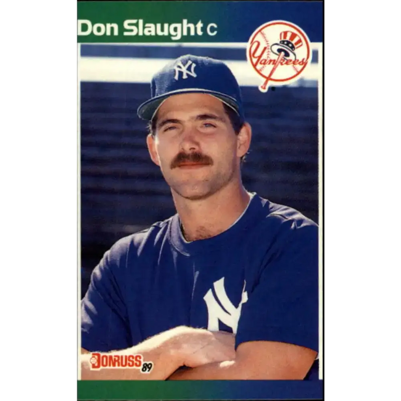 1989 Donruss #190 Don Slaught NM-MT New York Yankees Baseball Card - Baseball Card Single