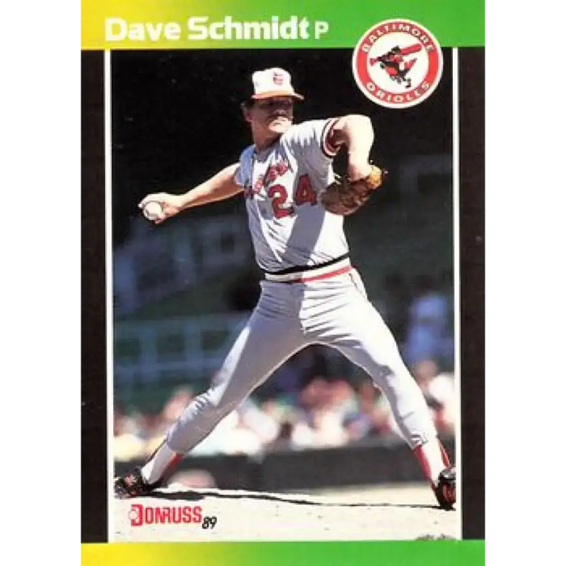 1989 Donruss #215 Dave Schmidt NM-MT Baltimore Orioles Baseball Card - Baseball Card Single