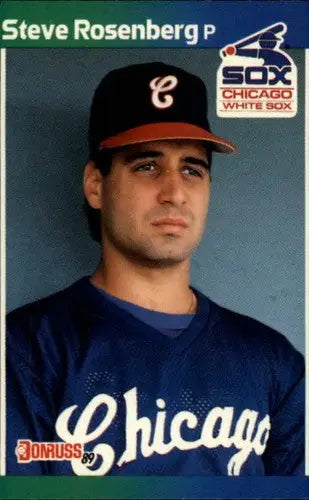 Original gloss baseball card of Steve Rosenberg from 1989 Donruss #219 near mint White Sox