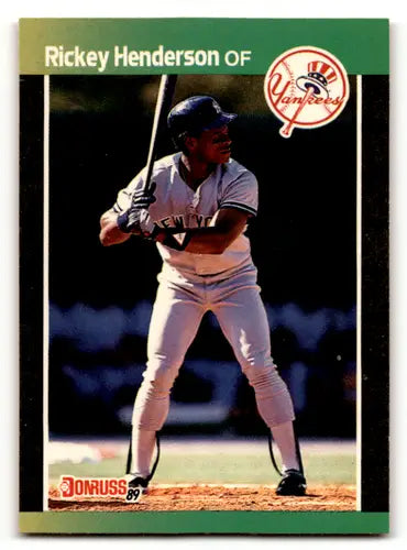 1989 Donruss #245 Rickey Henderson NM Near Mint Yankees ID:63925 - Baseball Card Single