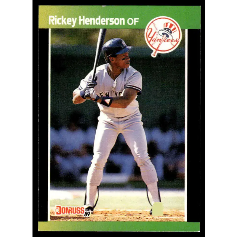 1989 Donruss #245 Rickey Henderson VG/EX New York Yankees Baseball Card - Baseball Card Single