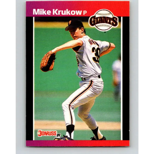 1989 Donruss #258 Mike Krukow NM-MT San Francisco Giants Baseball Card - Baseball Card Single
