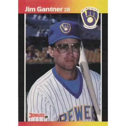 1989 Donruss #264 Jim Gantner UER NM-MT Milwaukee Brewers Baseball Card