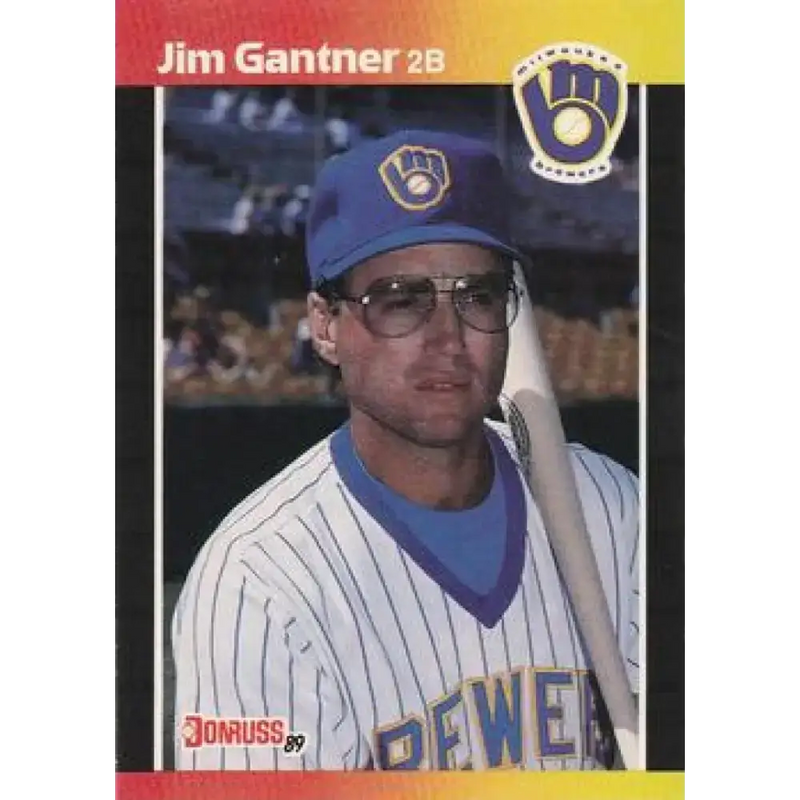 1989 Donruss #264 Jim Gantner UER NM-MT Milwaukee Brewers Baseball Card - Baseball Card Single
